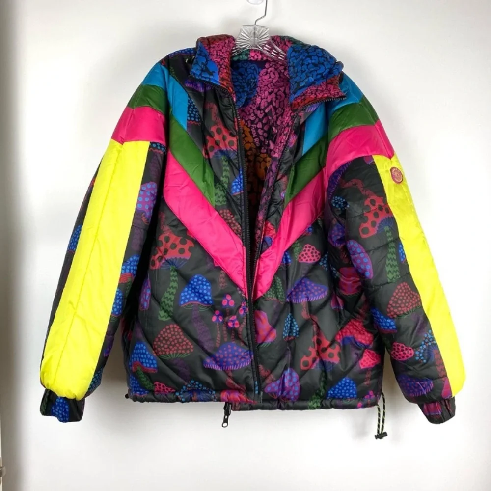 FARM Rio Colorful Patterned Puffer Jacket - Picture 2 of 9